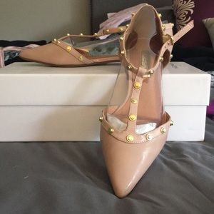 Halogen Haolson-Lea pale pink leather flats